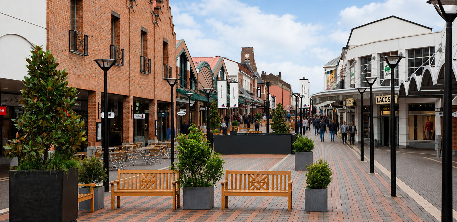 Roubaix Designer Outlet main pedestrian avenue